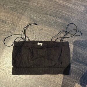 🎀Aritzia Black Sunday Best Sculpt Knit Cropped Top